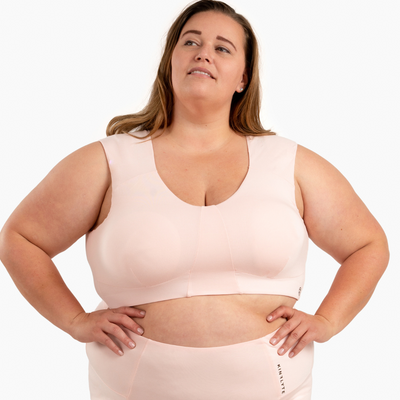 Dream Bra in Rose Quartz. It is a low support sports bra, best low impact sports bra