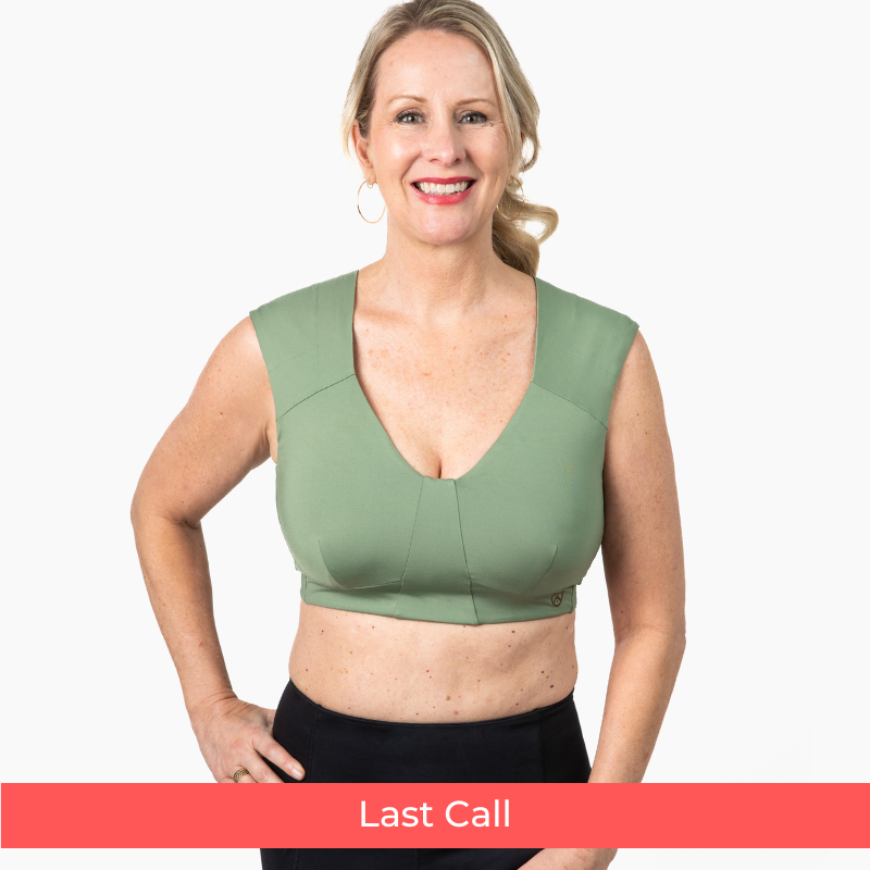 Freedom Bra Midi - Eco Jersey in matcha moss color