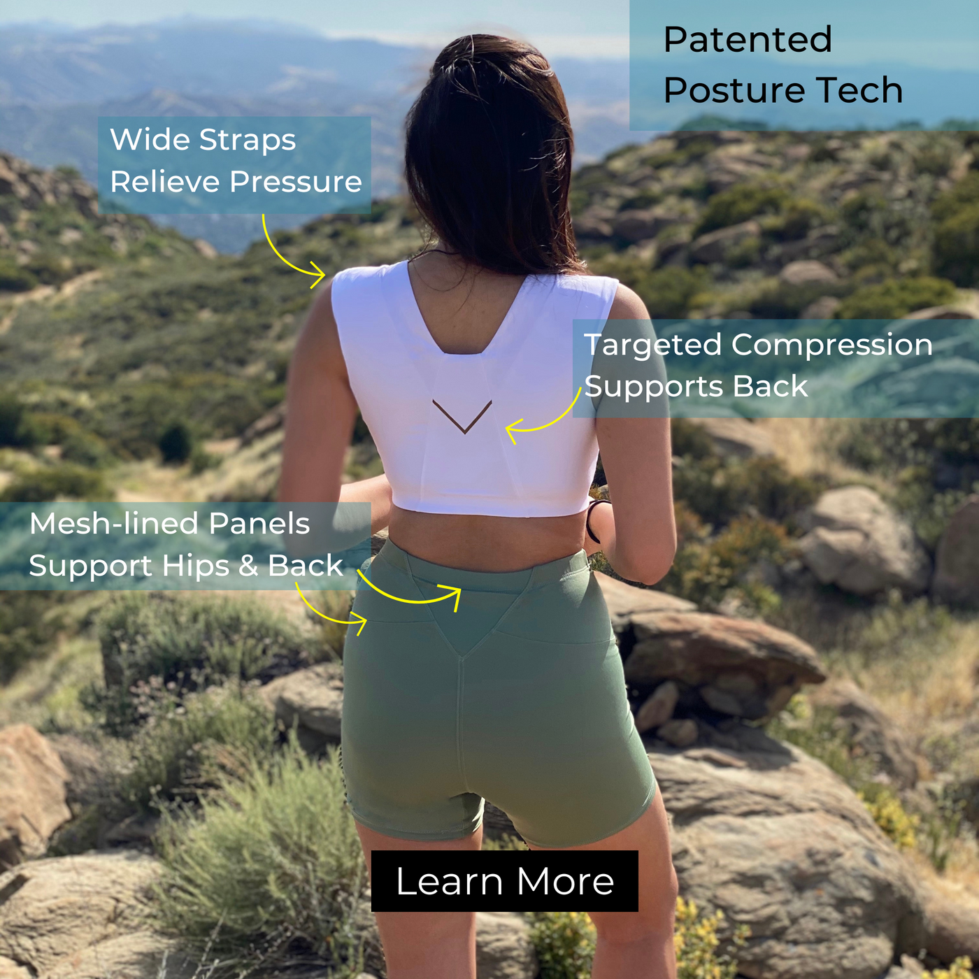 Best posture bra for women. Kinflyte's patented posture tech is designed to relieve pressure on shoulders and back, and uses compression panels to cue you into better alignment. 